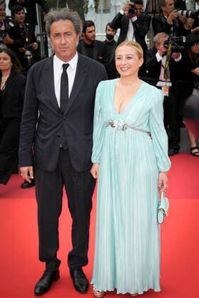 Photo IPP Daniele Cifala™ Cannes 22 05 2022 Forever Young Les Amandiers Red Carpet The 75th Annual Cannes Film Festival in the photo Director Paolo Sorrentino and Daniela d Antonio Italy Photo Press World Copyright  0
