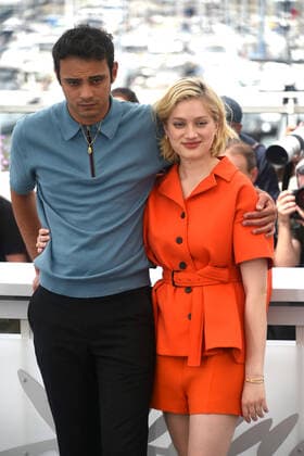 75th Cannes film festival 2022, Photocall film Les amandiers . Pictured: Nadia Tereszkiewicz, Sofiane Bennacer  Copyright: xAlbertoxTerenghi Cannesx2022x xix xVenezia2020x