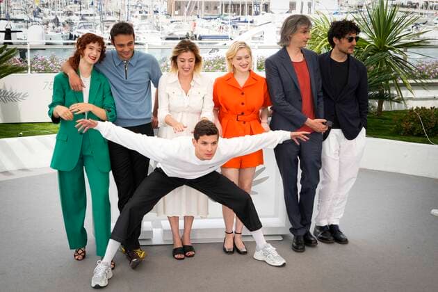 Photo IPP Daniele Cifala™ Cannes 23 05 2022 Forever Young Les Amandiers Photocall The 75th Annual Cannes Film Festival in the photo Clara Bretheau, Sofiane Bennacer, Director Valeria Bruni Tedeschi, Nadia Tereszkiewicz, Micha Lescot, Louis Garrel and Noham Edje Italy Photo Press World Copyright  0