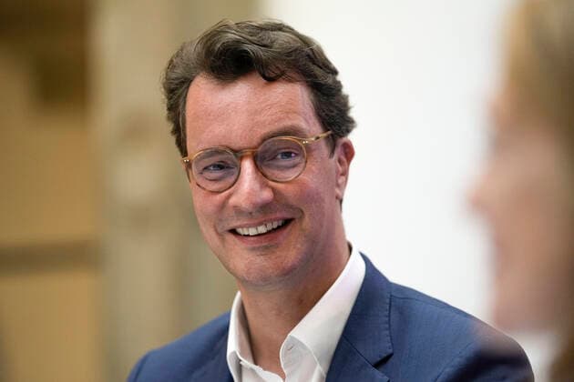 Innovation Award 2022 Current, 23 05 2022, State Premier of North Rhine Westphalia Hendrik Wuest CDU in portrait at the Innovation Award 2022 of the State of North Rhine Westphalia in Duesseldorf Duesseldorf North Rhine Westphalia Germany