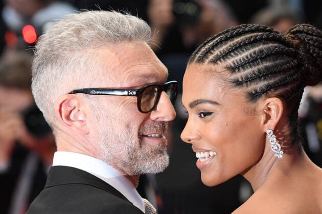 75th Cannes Film Festival 2022, red carpet Crimes Of The Future Pictured: Tina Kunakey, Vincent Cassel  Copyright: xManuelexMangiarottix xipa-agencyx xVeneziax2020x