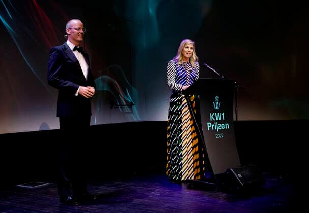 Königin Maxima der Niederlande bei König Willem I Preisverleihung in Amsterdam 23-05-2022 Groningen Queen Maxima at the announcement of the prize winners of the King Willem I prizes 2022 in the Forum in Groningen. Â  Copyright: xPPEx