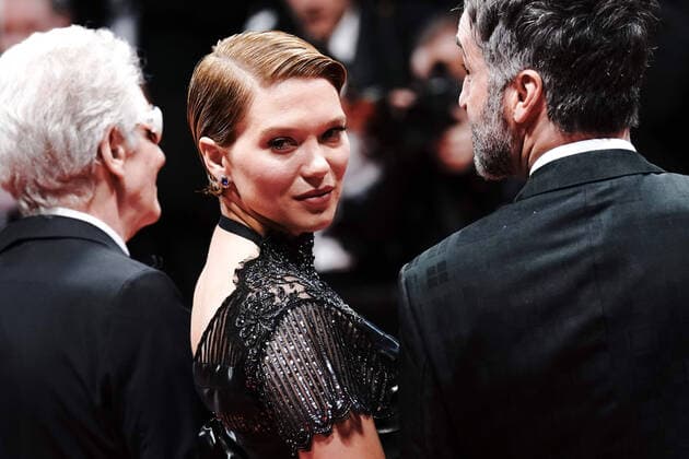 Internationale Filmfestspiele von Cannes, Crimes Of The Future Premiere LÃ a Seydoux CELEBRITES : 75Ã me Festival de Cannes - Tapis rouge du film Â« Crimes of the Future Â» - 23 05 2022 NorbertScanella Panoramic 