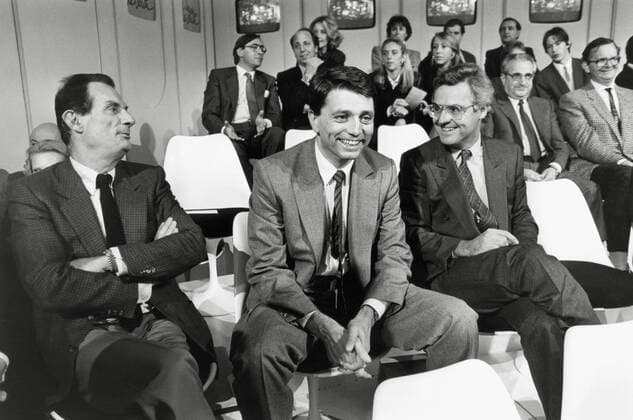 Alain Madelin, 1985 French politician Alain Madelin, guest of the political television programme L Heure de VÃ©ritÃ© with Jacques Toubon, on 6 November 1985. Photo Jacques Loew Copyright: xJacquesxLoew Photo12x LWE19A00_341