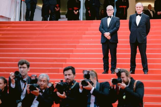 75eme Festival International du Film de Cannes. Montee des marches du film L innocent pour le 75eme anniversaire du festival. 75th Cannes International Film Festival. Rise of the steps of the film L innocent for the 75th anniversary of the festival 280725 0000-00-00 Cannes France Lescure, Pierre; Frémaux, Thierry  Copyright: xTerencexBaelenx STAR_280725_143