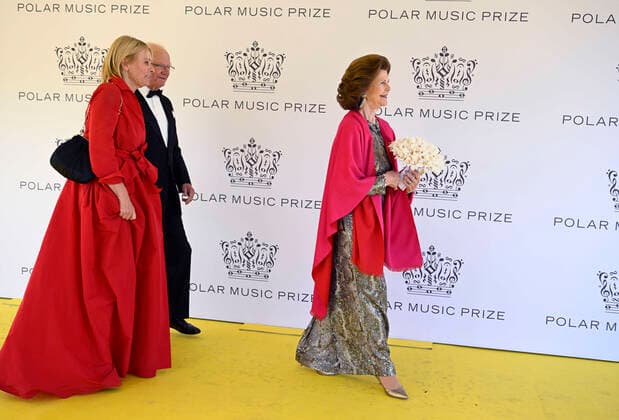 STOCKHOLM 20220524 Marie Ledin, King Carl Gustaf and Queen Silvia arrive at the Polar Prize 2022 which will be awarded at the Grand Hotel in Stockholm on Tuesday STOCKHOLM SWEDEN x10070x,  Copyright: xJessicaxGow TTx POLARPRISET 2022