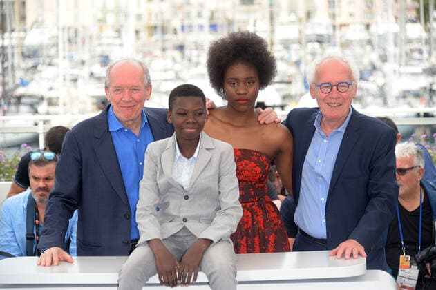 75th Cannes film festival 2022, Photocall film Tori and Lokita. Pictured: Jean-Pierre Dardenne, Luc Dardenne, Joely Mbundu, Pablo Schils  Copyright: xAlbertoxTerenghi Cannesx2022x xix xVenezia2020x