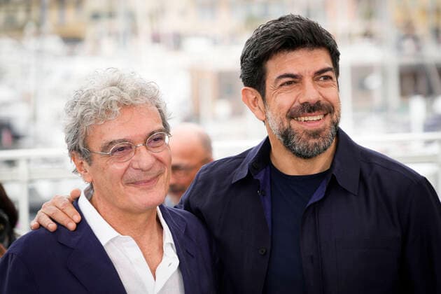 Photo IPP Daniele Cifala™ Cannes 25 05 2022 Nostalgia Photocall The 75th Annual Cannes Film Festival in the photo Director Mario Martone and Pierfrancesco Favino Italy Photo Press World Copyright  0