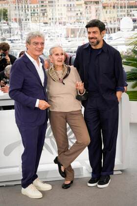 Photo IPP Daniele Cifala™ Cannes 25 05 2022 Nostalgia Photocall The 75th Annual Cannes Film Festival in the photo Director Mario Martone, Aurora Quattrocchi and Pierfrancesco Favino Italy Photo Press World Copyright  0