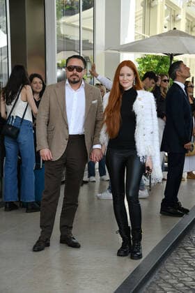 75th Cannes Film Festival 2022, Celebrity Sightings. Pictured: Barbara Meier und Klemens Hallmann  Copyright: xSimonexComix xipa-agency.netx xVeneziax2020x