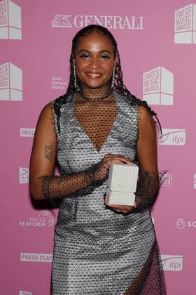 Danitsa 15 Swiss Music Awards 2022 Swiss singer Danitsa nominee and winner of the concrete block in the category Best Act Romandie Presentation of the 15 Swiss Music Awards on 25 05 2022 at the Bossard Arena Zug Canton Zug, Switzerland.