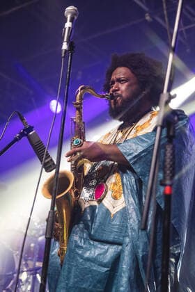 SÃO PAULO, SP - 25.05.2022: KAMASI WASHINGTON E MASEGO EM SP - North American saxophonist Kamasi Washington performed at Audio, West Zone of São Paulo, on Wednesday night (25). x2211024x  YurixMurakami