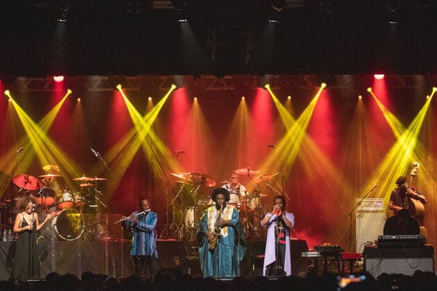SÃO PAULO, SP - 26.05.2022: KAMASI WASHINGTON E MASEGO EM SP - North American saxophonist Kamasi Washington performed at Audio, West Zone of São Paulo, on Wednesday night (25). x2211029x  YurixMurakami