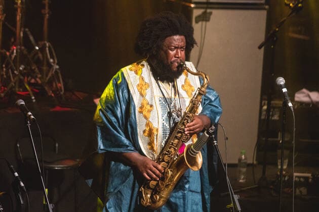 SÃO PAULO, SP - 26.05.2022: KAMASI WASHINGTON E MASEGO EM SP - North American saxophonist Kamasi Washington performed at Audio, West Zone of São Paulo, on Wednesday night (25). x2211030x  YurixMurakami