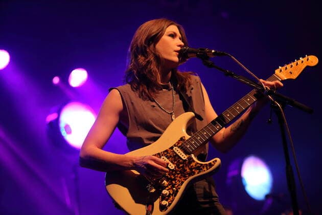 Rebecca Lovell of the band Larkin Poe at a concert at Huxleys Neue Welt in Berlin, 25 May 2022 Larkin Poe concert Berlin