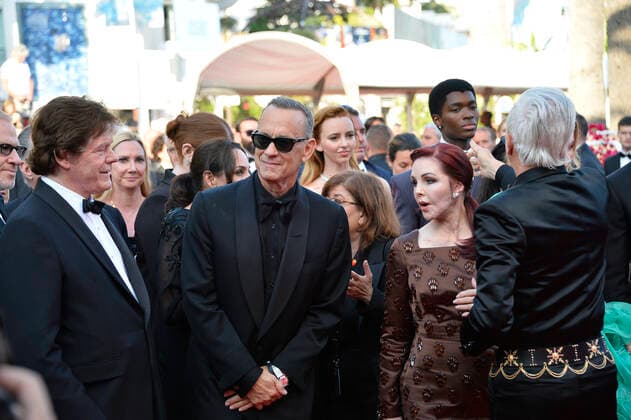 Sam Bromell, Tom Hanks, Priscilla Presley, Olivia DeJonge Premiere of the feature film Elvis Festival de Cannes 2022 75 Cannes International Film Festival at the Palais des Festivals Cannes May 25, 2022