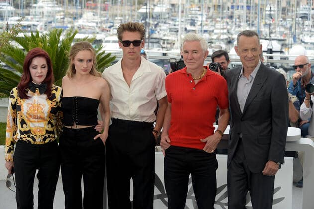 75th Cannes film festival 2022, Photocall film Elvis. Pictured: Baz Luhrmann, Tom Hanks, Priscilla Presley, Olivia Dejonge, Austin Butler  Copyright: xAlbertoxTerenghi Cannesx2022x xix xVenezia2020x