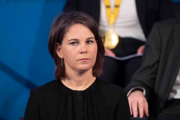 Annalena BAERBOCK, Bärbock, Buendnis 90 die Gruenen, Bündnis 90 die Grünen , Federal Minister for Foreign Affairs, International Charlemagne Prize of the City of Aachen, Awarded in the City Hall of the City of Aachen on 26 05 2022