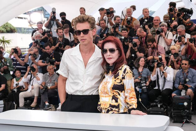 75eme Festival International du Film de Cannes. Photocall du film Elvis . 75th Cannes Film Festival. Photocall with cast of the film Elvis . 280825 2022-05-26 Cannes France Beaulieu-Presley, Priscilla; Butler, Austin  Copyright: xSergexArnalx xStarfacex STAR_280825_042