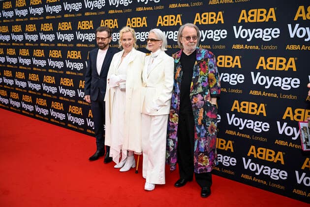 LONDON 20220526 Bjorn Ulvaeus, Anni-Frid Lyngstad, Agnetha Faltskog and Benny Andersson arrive for the gala premiere of the ABBA Voyage concert at the ABBA Arena at Queen Elizabeth Olympic Park in London. Foto Pontus Lundahl TT kod 10050 LONDON GREAT BRITAIN x10050x *** LONDON 20220526 Bjorn Ulvaeus, Anni Frid Lyngstad, Agnetha Faltskog and Benny Andersson arrive for the gala premiere of the ABBA Voyage concert at the ABBA Arena at Queen Elizabeth Olympic Park in London Photo Pontus Lundahl TT code 10050 LONDON GREAT BRITAIN x10050x,  Copyright: xPontusxLundahl TTx ABBA VOYAGE