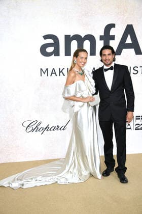 Cannes 2022 - 75Â° Festival Internazionale del cinema, Decima serata, amfAR Gala Cannes 2022. Nella Foto Benjamin Larretche and Petra Nemcova  Copyright: xAlbertoxTerenghix xipa-agency.nex xVenezia2020x