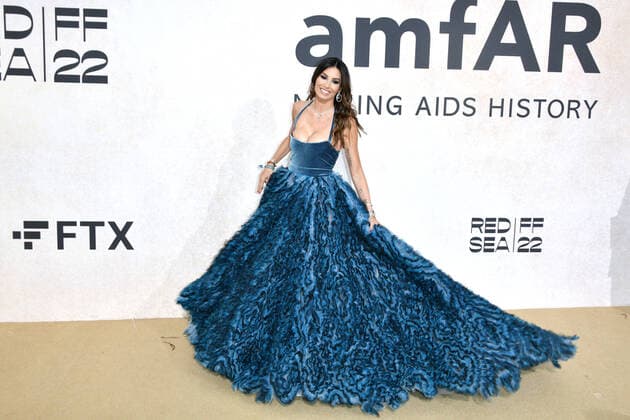 Cannes 2022 - 75Â° Festival Internazionale del cinema, Decima serata, amfAR Gala Cannes 2022. Nella Foto Elisabetta Gregoraci  Copyright: xAlbertoxTerenghix xipa-agency.nex xVenezia2020x