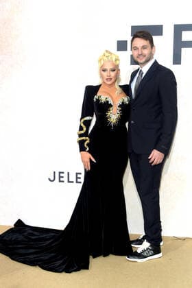 Cannes 2022 - 75Â° Festival Internazionale del cinema, Decima serata, amfAR Gala Cannes 2022. Nella Foto Christina Aguilera and Matthew Rutler  Copyright: xAlbertoxTerenghix xipa-agency.nex xVenezia2020x