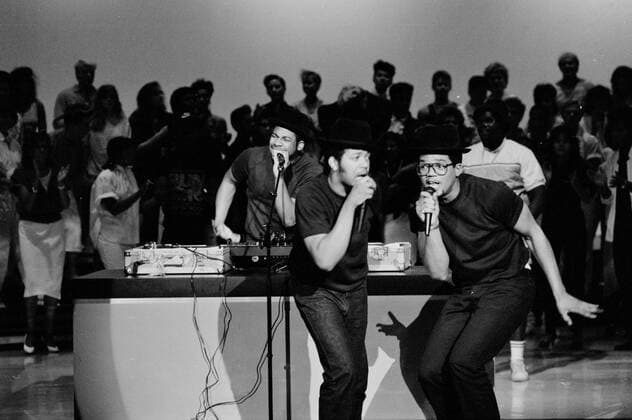 Run DMC photographed on American Bandstand in 1986 Copyright: xRonxWolfsonx xMediaPunchx