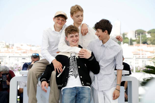 Leon Bataille, Eden Dambrine, Igor van Dessel and Gustav De Waele at the photocall for the feature film Close at the Festival de Cannes 2022 75 Cannes International Film Festival at the Palais des Festivals Cannes, 27 05 2022 Foto:xD.xBedrosianx xFuturexImage