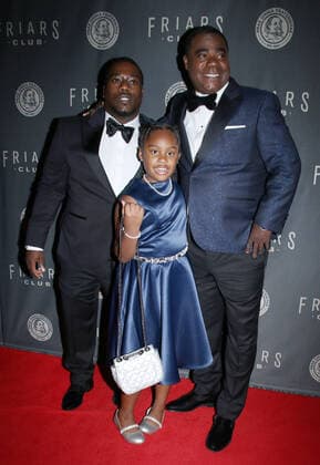 NEW YORK, NY - MAY 26: Tracy Morgan Jr. , Tracy Morgan and Maven Morgan at the Friars Club 2022 Entertainment Icon Award honoring Tracy Morgan at the Ziegfeld Ballroom in New York City on May 26, 2022. Copyright: xRWx