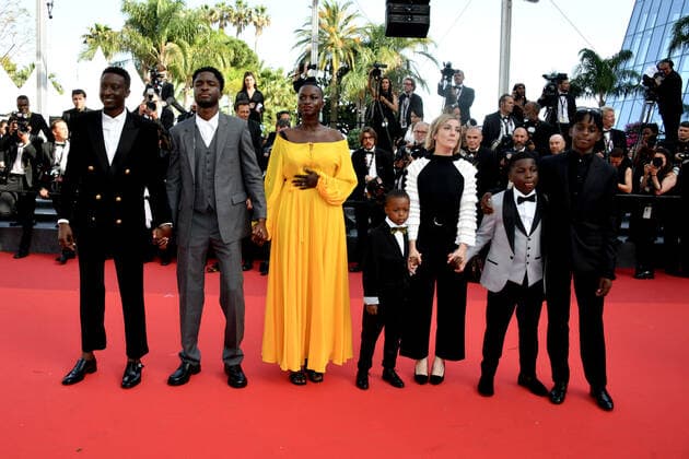 75th Cannes Film Festival 2022, Red Carpet Film Mother And Son. Pictured Ahmed Sylla, Annabelle Lengronne, Stephane Bak, Milan Doucansi, LÃ onor Serraille  Copyright: xSimonexComix xipa-agency.netx xVeneziax2020x