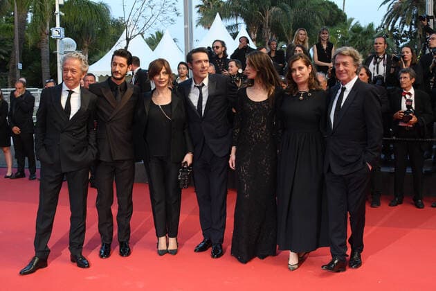 75th Cannes Film Festival 2022, red carpet Mascarade Pictured: Emmanuelle Devos, Marine Vacth, Nicolas Bedos, Laura Morante, Francois Cluzet, Thierry FrÃ maux  Copyright: xManuelexMangiarottix xipa-agencyx xVeneziax2020x