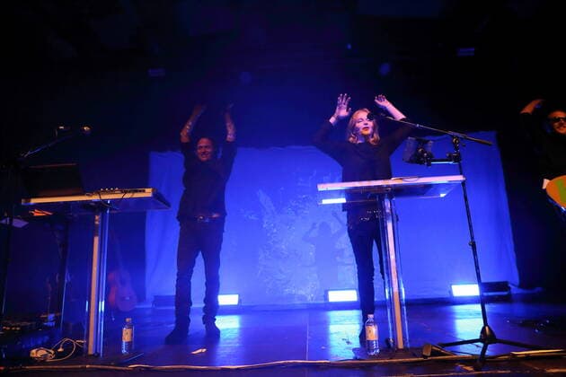 Tommi Eckart and Inga Humpe from the band 2raumwohnung at a concert in the Columbiahalle in Berlin, 27 May 2022 2raumwohnung concert Berlin