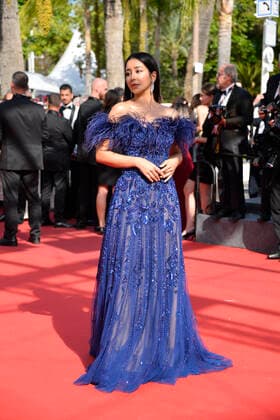 Aseel Omran premiere cinema film Mother and Son Un petit frere at the Festival de Cannes 2022 75 Cannes International Film Festival at the Palais des Festivals Cannes May 27 2022