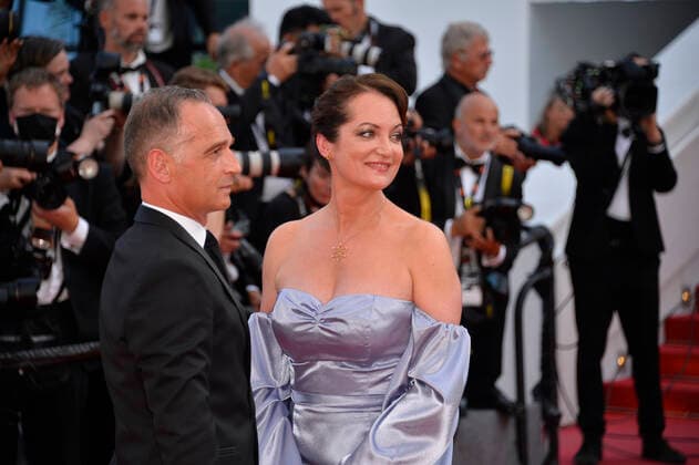Natalia Woerner and Heiko Maas premiere feature film Mother and Son Un petit frere at the Festival de Cannes 2022 75 Cannes International Film Festival at the Palais des Festivals Cannes May 27 2022