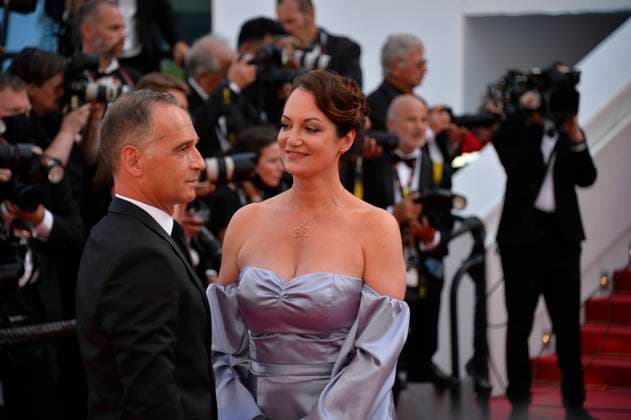 Natalia Woerner and Heiko Maas premiere feature film Mother and Son Un petit frere at the Festival de Cannes 2022 75 Cannes International Film Festival at the Palais des Festivals Cannes May 27 2022
