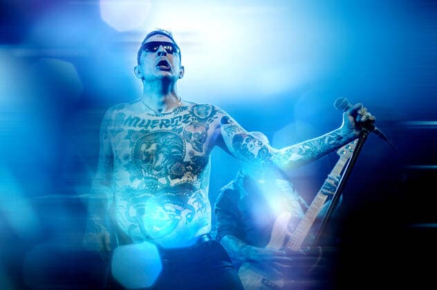 Viagra Boys live in Copenhagen, Denmark Copenhagen, Denmark. 27th, May 2022. The Swedish punk band Viagra Boys performs a live concert at Pumpehuset in Copenhagen. Here vocalist Sebastian Murphy is seen live on stage. Copenhagen Denmark  Copyright: xGonzalesxPhoto NikolajxBransholmx