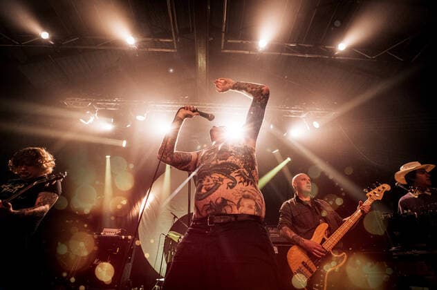Viagra Boys live in Copenhagen, Denmark Copenhagen, Denmark. 27th, May 2022. The Swedish punk band Viagra Boys performs a live concert at Pumpehuset in Copenhagen. Here vocalist Sebastian Murphy is seen live on stage. Copenhagen Denmark  Copyright: xGonzalesxPhoto NikolajxBransholmx