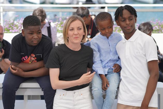 Sidy Fofana - Leonor Serraille - Milan Doucansi - Kenzo Sambin CELEBRITES : 75Ã me Festival de Cannes - Photocall du film Â« Un petit frere Â» - 28 05 2022 NorbertScanella Panoramic 