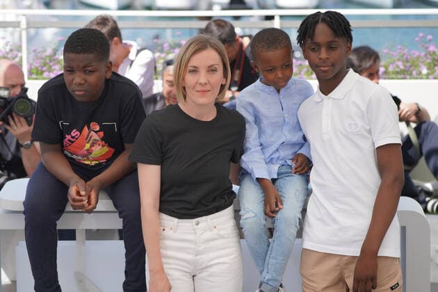 Sidy Fofana - Leonor Serraille - Milan Doucansi - Kenzo Sambin CELEBRITES : 75Ã me Festival de Cannes - Photocall du film Â« Un petit frere Â» - 28 05 2022 NorbertScanella Panoramic 