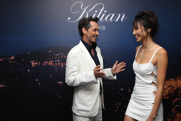 May 27, 2022, Cannes, Cote d Azur, France: KILIAN HENEESSY greets Korean model SOO JOO PARK for the Killian Paris Kool Yacht Party during 75th annual Cannes Film Festival Cannes France - ZUMAc179 20220527_zep_c179_217 Copyright: xMickaelxChavetx