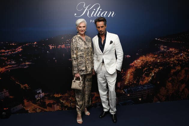 May 27, 2022, Cannes, Cote d Azur, France: KILIAN HENEESSY greets MAYE MUSK for the Killian Paris Kool Yacht Party during 75th annual Cannes Film Festival Cannes France - ZUMAc179 20220527_zep_c179_218 Copyright: xMickaelxChavetx