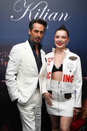 May 27, 2022, Cannes, Cote d Azur, France: KILIAN HENEESSY greets CLARA MARZ for the Killian Paris Kool Yacht Party during 75th annual Cannes Film Festival Cannes France - ZUMAc179 20220527_zep_c179_223 Copyright: xMickaelxChavetx