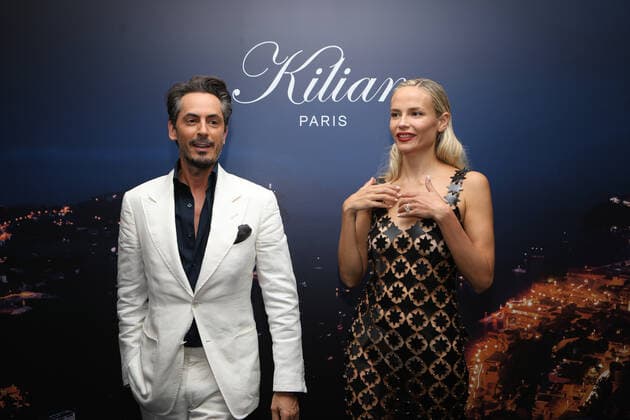 May 27, 2022, Cannes, Cote d Azur, France: KILIAN HENEESSY greets NATASHA POLY for the Killian Paris Kool Yacht Party during 75th annual Cannes Film Festival Cannes France - ZUMAc179 20220527_zep_c179_231 Copyright: xMickaelxChavetx