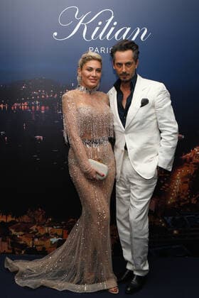 May 27, 2022, Cannes, Cote d Azur, France: KILIAN HENEESSY greets HOFIT GOLAN for the Killian Paris Kool Yacht Party during 75th annual Cannes Film Festival Cannes France - ZUMAc179 20220527_zep_c179_232 Copyright: xMickaelxChavetx