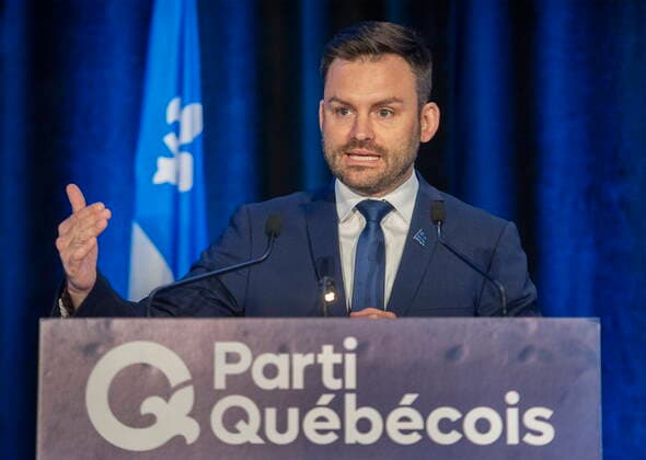 May 28, 2022, Boucherville, PQ, Canada: Parti Quebecois Leader Paul St-Pierre Plamondon speaks during the partyöÄÃ s national council meeting in Boucherville, Que., Saturday, May 28, 2022. Boucherville Canada  - ZUMAc35_ 20220528_zaf_c35_015 Copyright: xGrahamxHughesx
