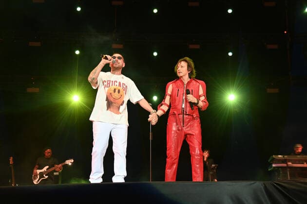 May 28, 2022, FLORENCE, Italy: Italian singer-songwriter and musician, Gianna Nannini, performs on stage with Coez during her concert at the Artemio Franchi stadium in Florence, Italy, 28 May 2022..ANSA CLAUDIO GIOVANNINI FLORENCE Italy - ZUMAa110 20220528_zaf_a110_102 Copyright: xClaudioxGiovanninix
