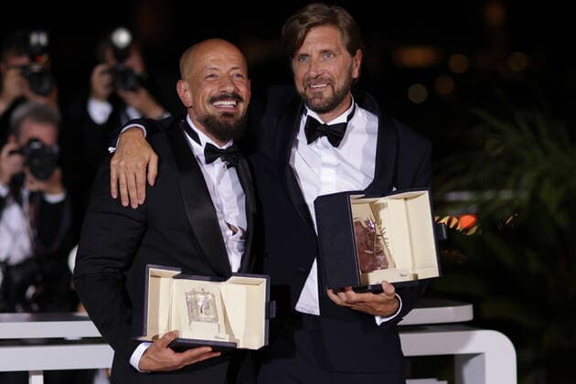 Palme d or: TRIANGLE OF SADNESS réalisé par Ruben ÖSTLUND Prix du Scénario: Tarik SALEH pour BOY FROM HEAVEN 280940 0000-00-00 Cannes France Ostlund, Ruben; Saleh, Tarik  Copyright: xTerencexBaelenx STAR_280940_051