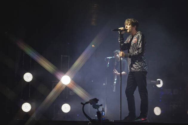 SÃO PAULO, SP - 28.05.2022: LOUIS TOMLINSON EM SÃO PAULO - British singer Louis Tomlinson performed at Espaço Unimed in São Paulo on Saturday night (28) in the first of two performances in the capital of São Paulo. The shows were originally scheduled for 2020 but were postponed due to the Covid-19 pandemic. x2212371x  YurixMurakami
