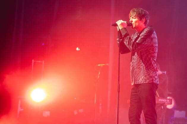 SÃO PAULO, SP - 28.05.2022: LOUIS TOMLINSON EM SÃO PAULO - British singer Louis Tomlinson performed at Espaço Unimed in São Paulo on Saturday night (28) in the first of two performances in the capital of São Paulo. The shows were originally scheduled for 2020 but were postponed due to the Covid-19 pandemic. x2212375x  YurixMurakami